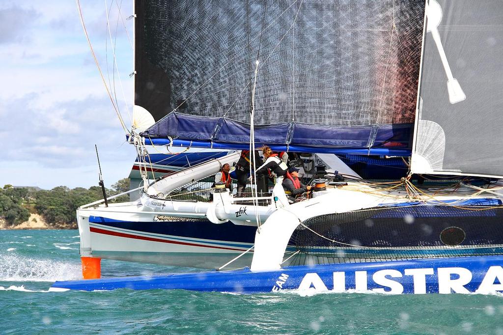 Team Australia (Sean Langman) - Start of Coastal Classic 2013, Waitemata Harbour, October 25, 2013 © Richard Gladwell www.photosport.co.nz